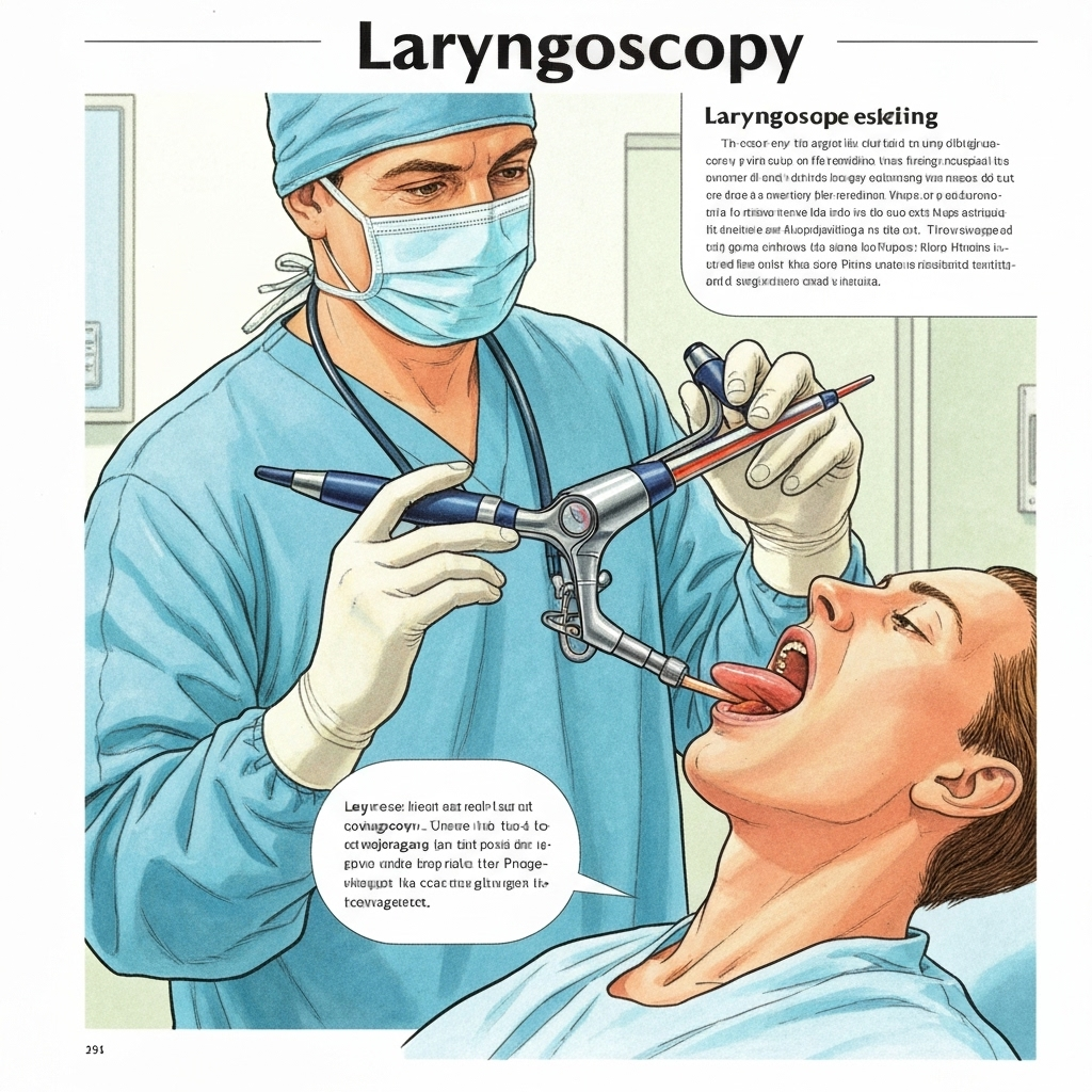 Laryngoscopy procedure illustration