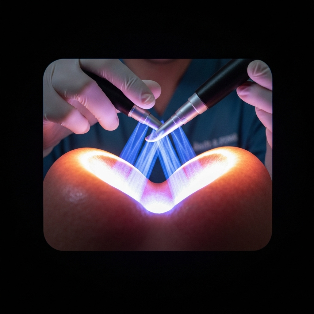 Stroboscopy examination illustration